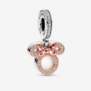 Pandora Pink and Silver Minnie Mouse Necklace Charm